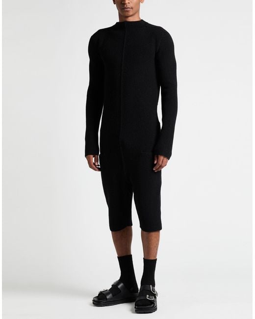 Rick Owens Black Playsuit Virgin Wool for men