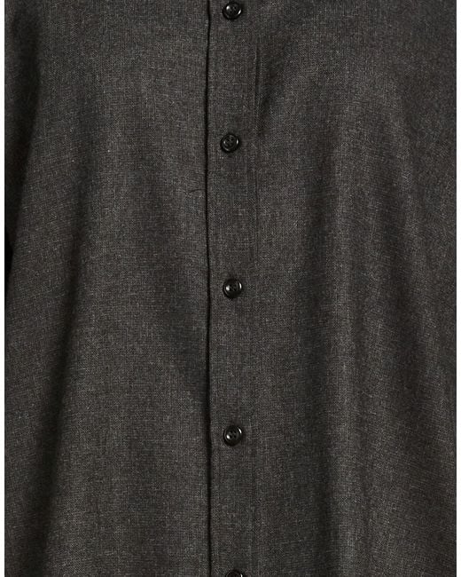 ANDAMANE Black Shirt Wool, Polyester, Viscose, Elastane