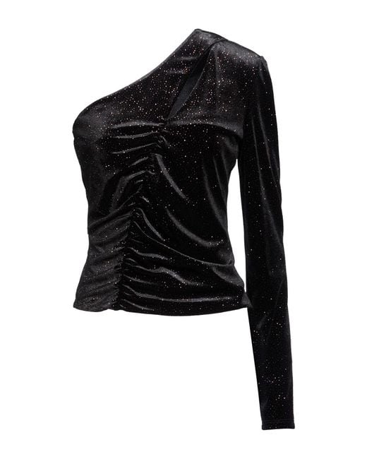 Patrizia Pepe Black Top Polyester, Elastane