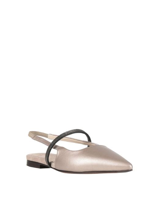 Brunello Cucinelli White Ballet Flats