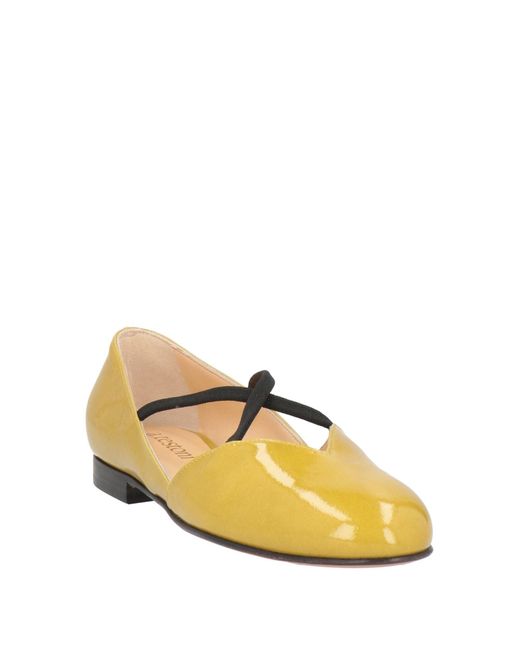 A.Testoni Yellow Ballet Flats