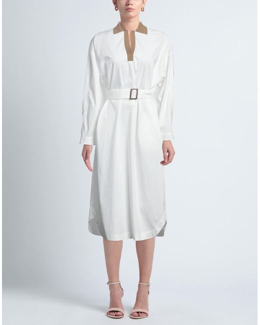 Peserico White Midi Dress
