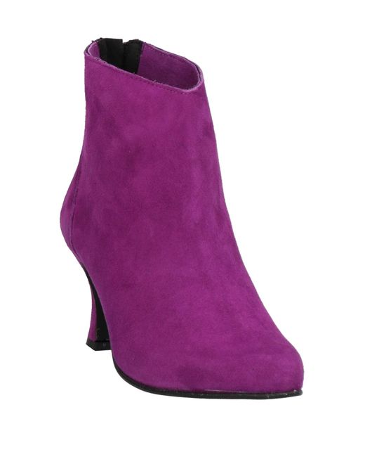 Divine Follie Purple Ankle Boots