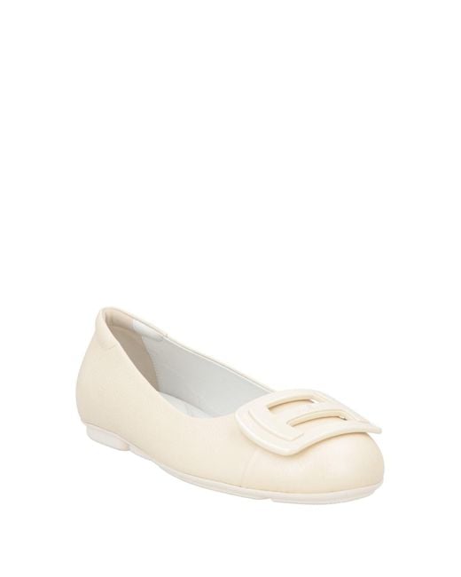 Hogan Natural Ballet Flats