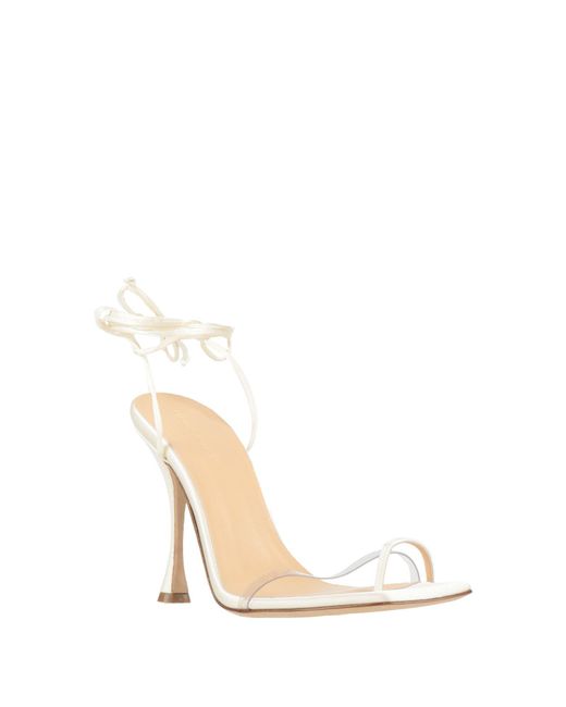 Magda Butrym White Ivory Thong Sandal Leather
