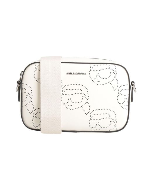 Karl Lagerfeld White Cross-Body Bags