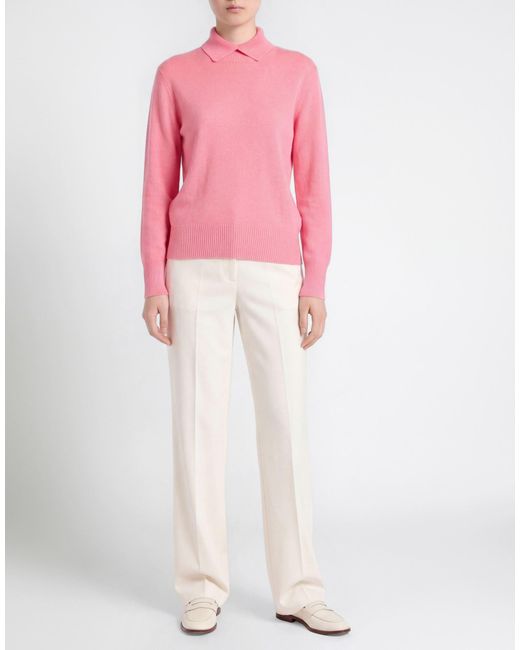 Rossopuro Pink Turtleneck Wool, Cashmere