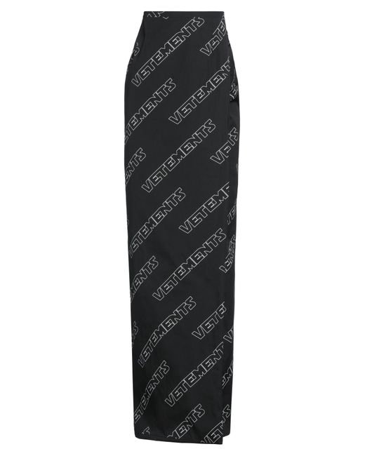 Jupe longue Vetements en coloris Black