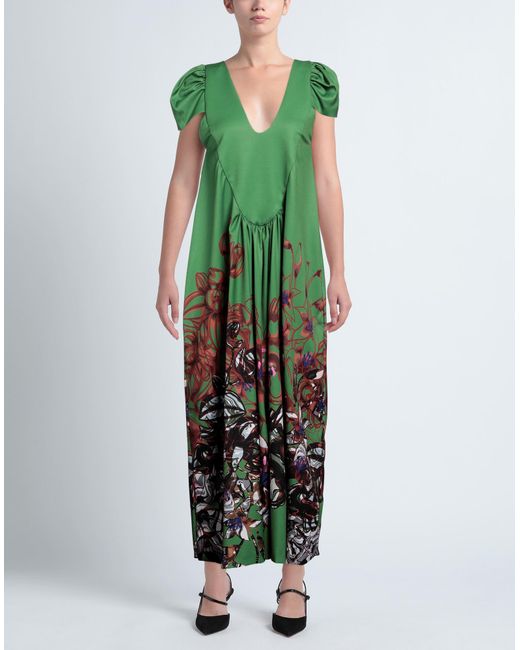 Kika Vargas Green Maxi Dress