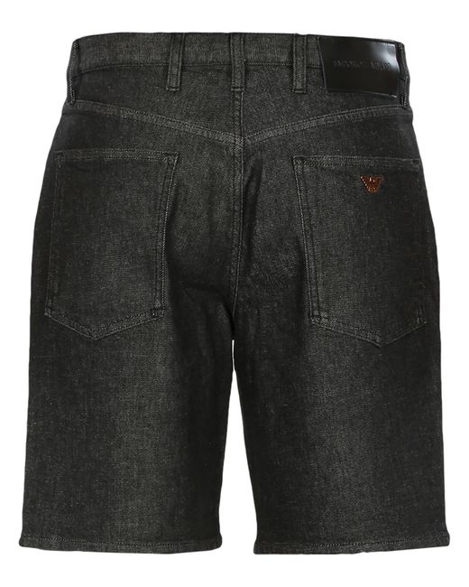 Emporio Armani Gray Denim Shorts for men