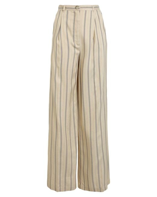 MAX&Co. Natural Lillo Pants Viscose, Linen
