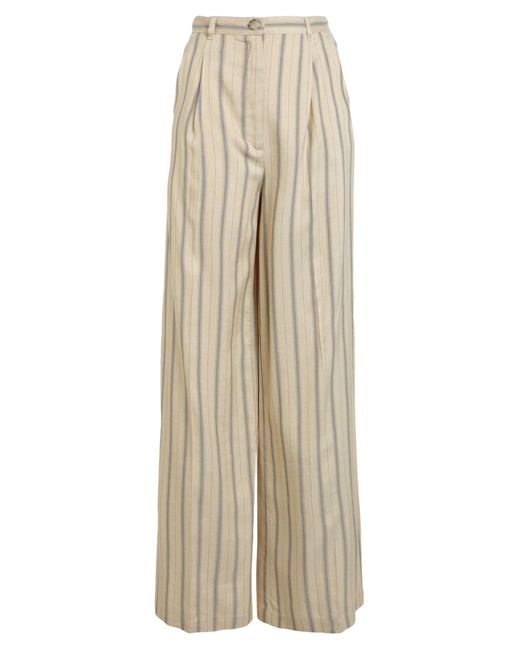 MAX&Co. Natural Lillo Pants Viscose, Linen
