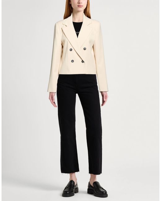 Souvenir Clubbing Natural Cream Blazer Polyester, Viscose, Elastane