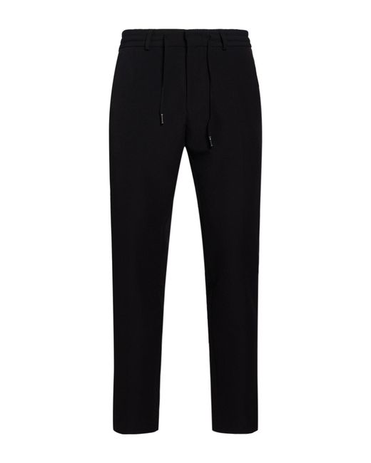 Karl Lagerfeld Black Pants Polyester, Elastane for men