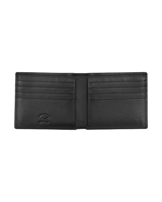 Paul & Shark Black Wallet Cow Leather for men