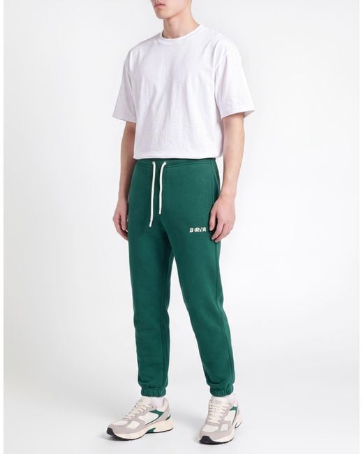 Berna Green Pants Cotton, Polyester for men