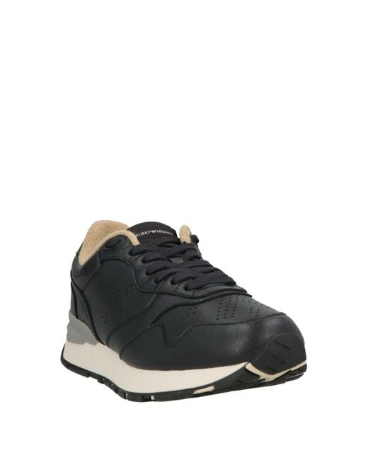 Emporio Armani Black Trainers for men