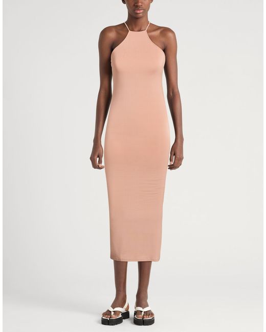 Amiri White Blush Midi Dress Viscose, Elastane