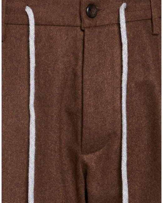 Eleventy Brown Pants Wool, Cashmere, Elastane for men