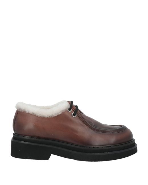 Pons Quintana Brown Lace-Up Shoes Leather