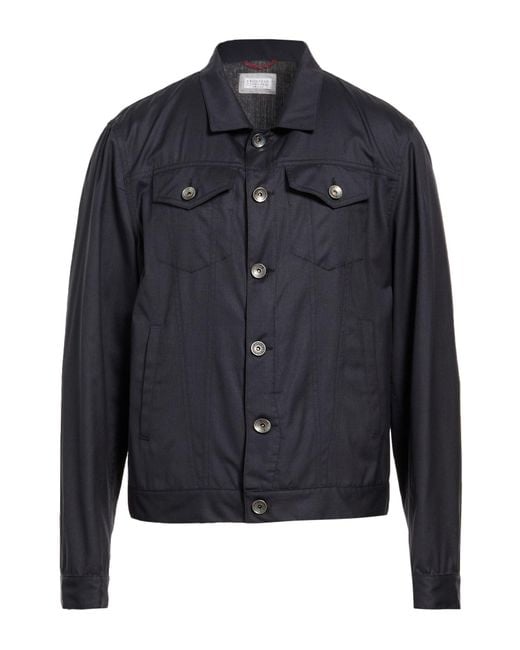 Brunello Cucinelli Blue Jacket for men