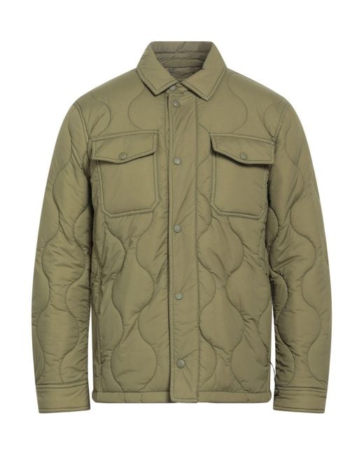 AIMÉ LEON DORE x WOOLRICH Green Puffer for men