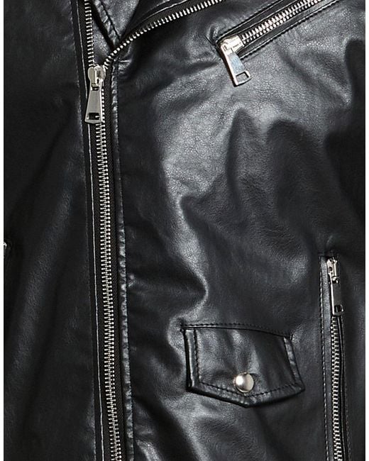 Berna Black Jacket Polyurethane, Polyester for men