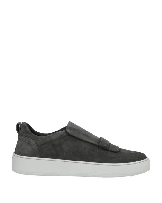 Sergio Rossi Black Charcoal Sneakers Leather for men