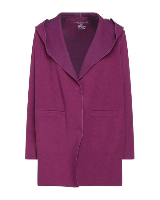 Majestic Filatures Purple Overcoat & Trench Coat
