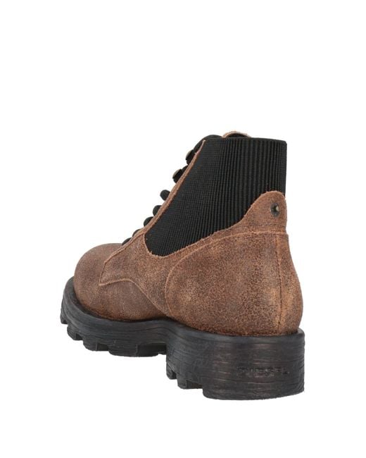 DIESEL Brown Ankle Boots for men