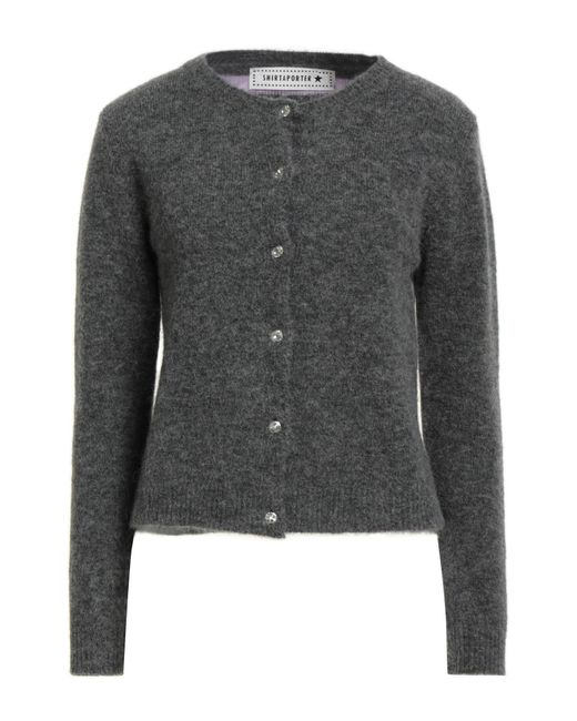 Shirtaporter Gray Lilac Cardigan Polyamide, Wool, Alpaca Wool, Elastane