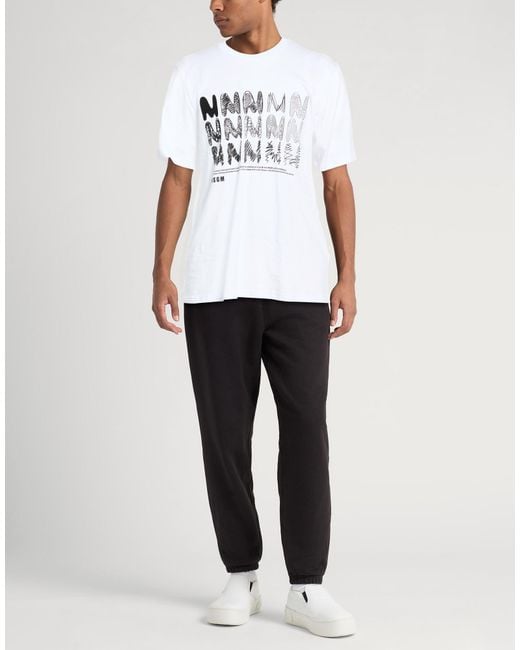 MSGM T-Shirts in White für Herren