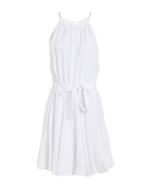120% Lino White Mini Dress Linen