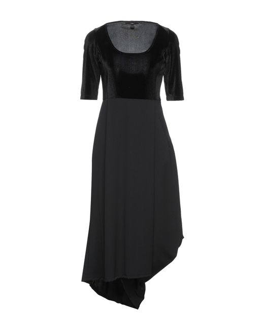 High Black Midi Dress