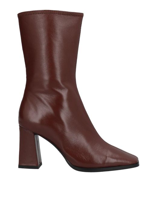 Lola Cruz Brown Ankle Boots Soft Leather