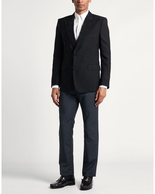 Dolce & Gabbana Black Blazer Wool, Virgin Wool for men