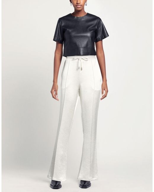 J.W. Anderson White Ivory Pants Triacetate, Polyester