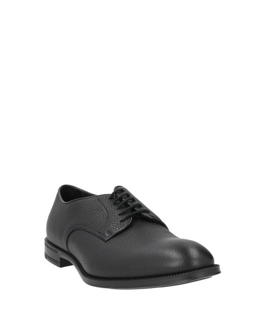 Doucal's Black Lace-Up Shoes for men