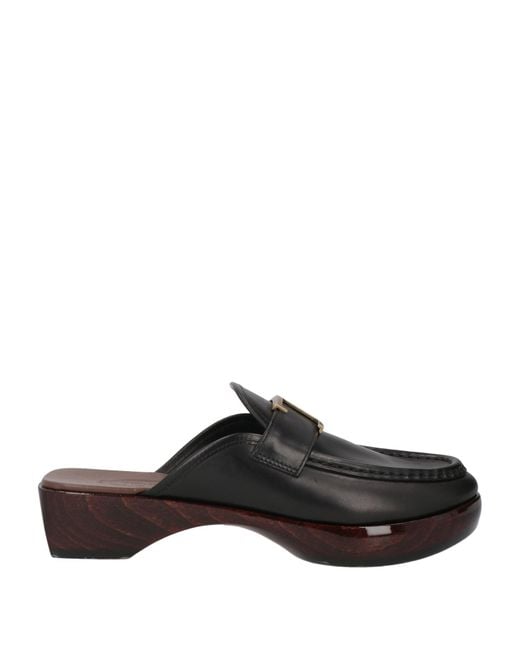 Tod's Black Mules & Clogs