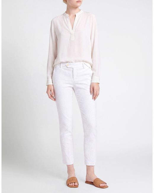 Roy Rogers White Pants Cotton, Polyester, Polyamide, Elastane