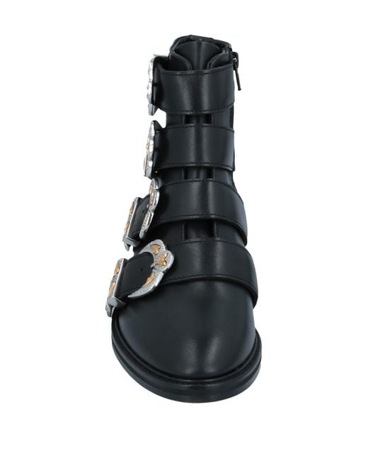 Maje Black Ankle Boots Leather