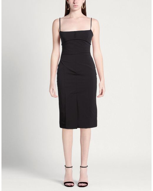 Priscavera Black Midi Dress