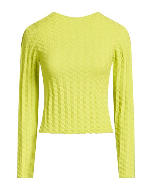 Semicouture Yellow Lime Sweater Virgin Wool