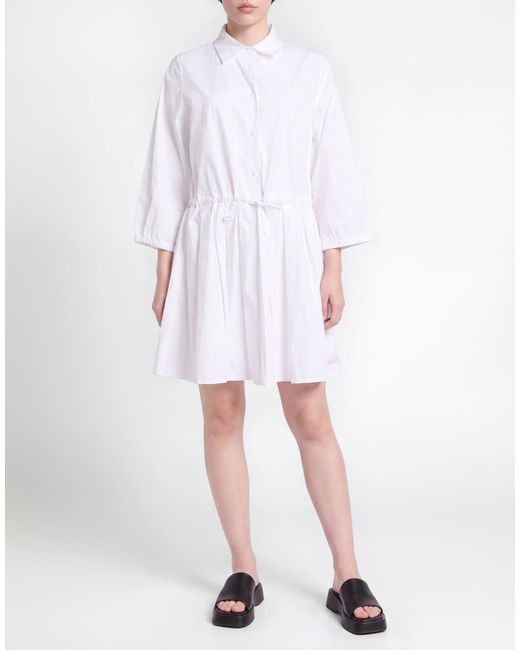 Kontatto White Mini Dress Cotton