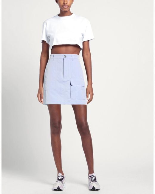 Department 5 Blue Mini Skirt Cotton, Polyester