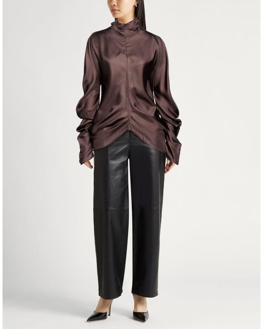 The Row Brown Top Silk