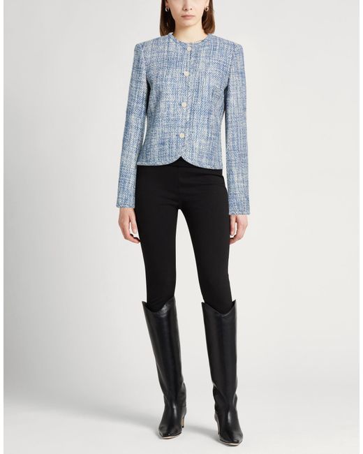 Theory Blue Slate Jacket Cotton, Acrylic, Polyamide