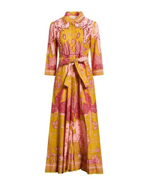 CONNOR & BLAKE Orange Mustard Maxi Dress Cotton