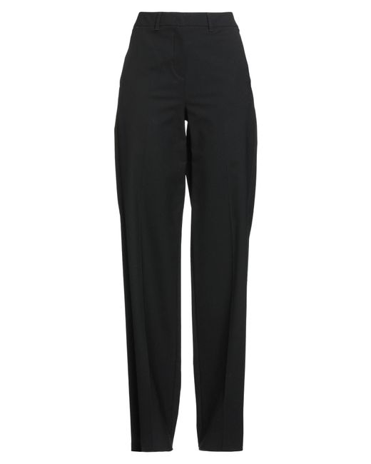 Marella Black Pants Polyester, Virgin Wool, Elastane