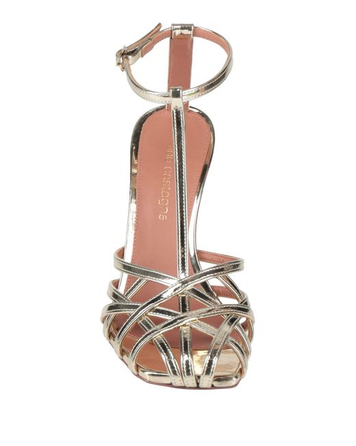 Aldo Castagna Metallic Sandals Leather